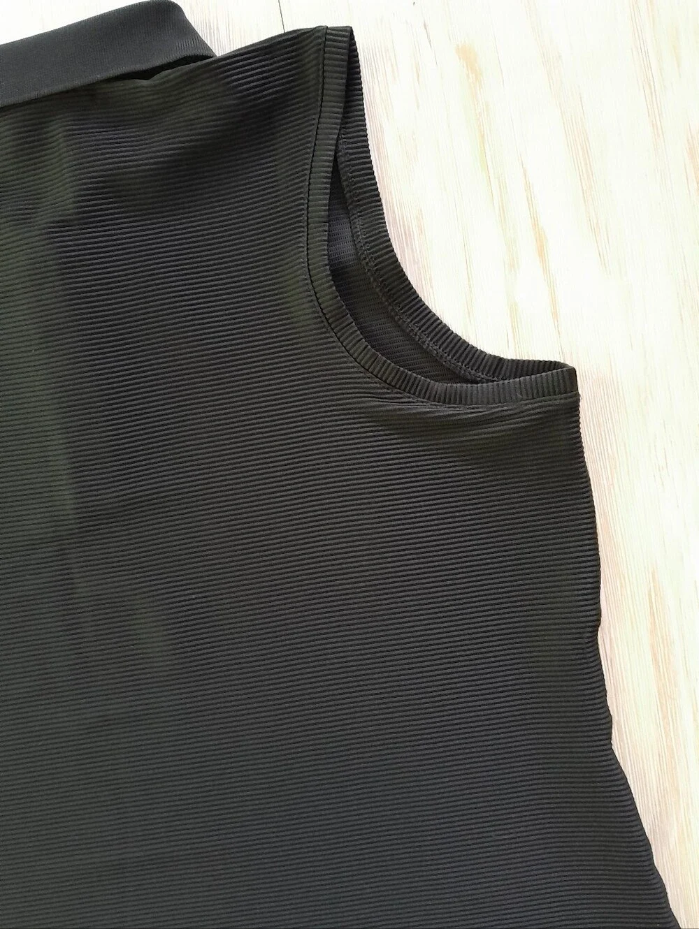 Nike Dri-Fit Sleeveless Golf Polo Ribbed Tank Black
